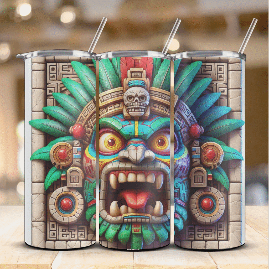 20oz Tumbler Olmeca mockup image from PixWrap mockup generator