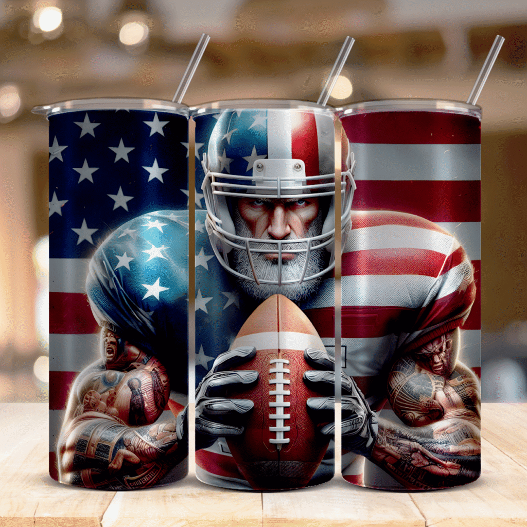 20oz Tumbler USA Soccer mockup image from PixWrap mockup generator