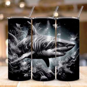 tumbler mockup black shark