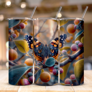 tumbler mockup butterfly