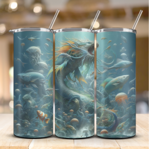 tumbler mockup mistic fish
